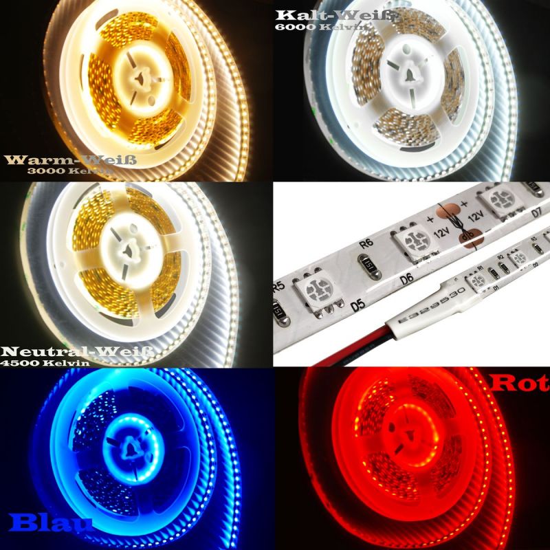 LED Streifen in verschiedenen Längen und Farben, 1,00 €