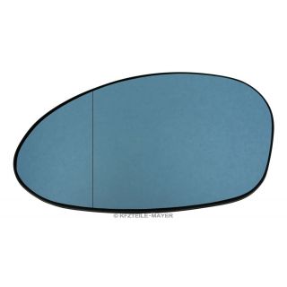 Spiegelglas links, blau, asphärisch, beheizbar für BMW 1er E81, E87 + 3er E90, E91