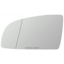 Spiegelglas links, chrom, asphärisch, beheizbar für Audi A3 8P | A4 B6 | A6 4F