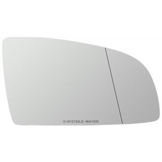 Spiegelglas rechts, chrom, asphärisch, beheizbar für Audi A3 8P | A4 B6 | A6 4F
