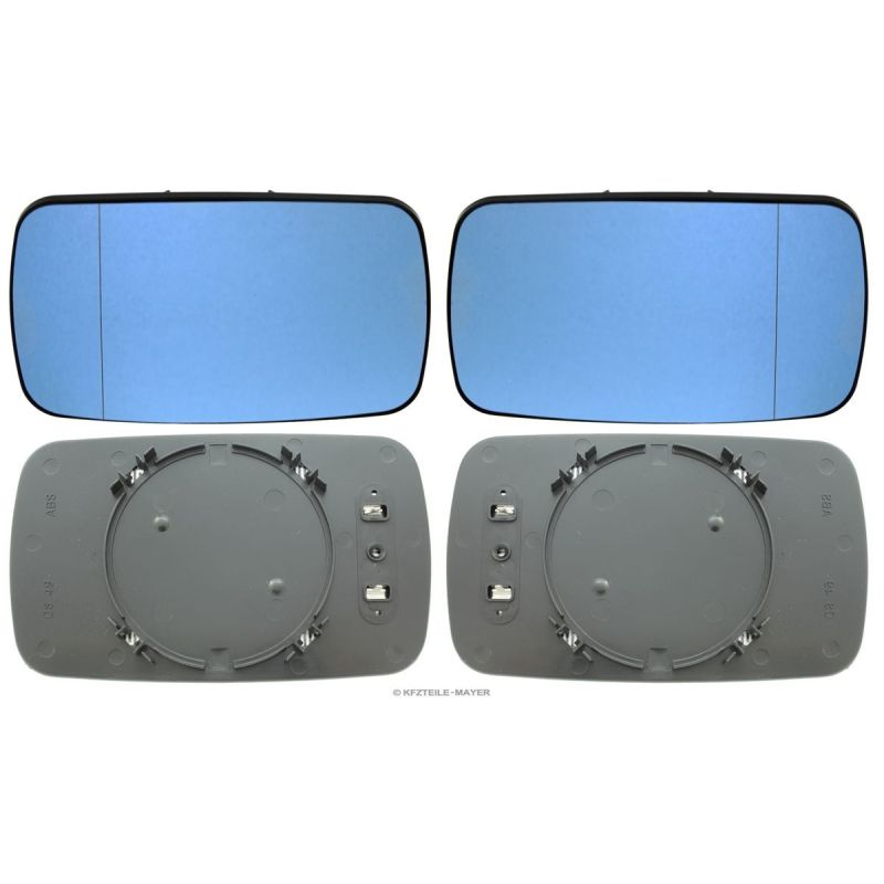 Spiegelglas Spiegel Außenspiegel Glas Links blau passend für BMW