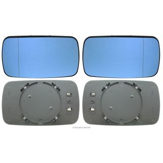 Spiegelgläser links + rechts, blau, asphärisch, beheizbar passend für BMW E34, E36, E46, E39