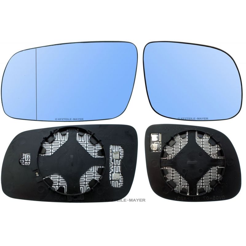Links Blau Fahrerseite Asphärish Spiegelglas mit Platte und Heizung #AM-BWE8409-LWABH 