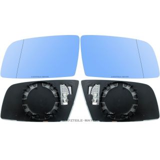 Set Spiegelgläser blau, asphärisch, beheizbar für BMW 5er E60; E61 + 6er E63; E64