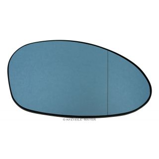 Spiegelglas rechts, blau, asphärisch, beheizbar für BMW 1er E81, E87 + 3er E90, E91